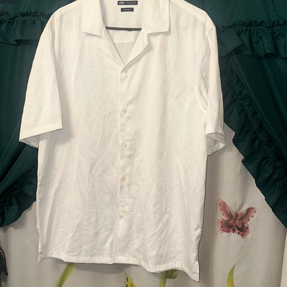 Zara Short Sleeve Button Down Shirt